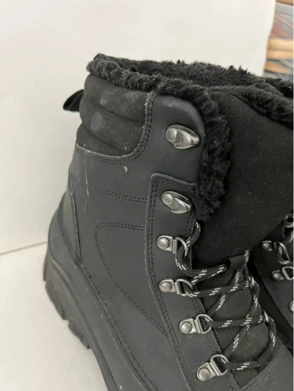Thermolite Black Waterproof Weatherproof Hiking Work Boots Mens Size 11 Eco Made